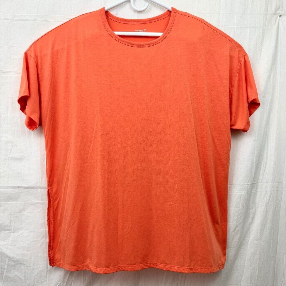 Old Navy Active Go Dry Short Sleeve Workout Tee Women XL Coral